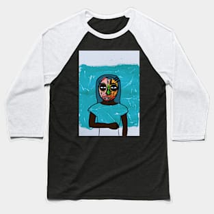 Immerse in Street Elegance - A FemaleMask NFT with StreetEye Color and Expressionist Background Baseball T-Shirt